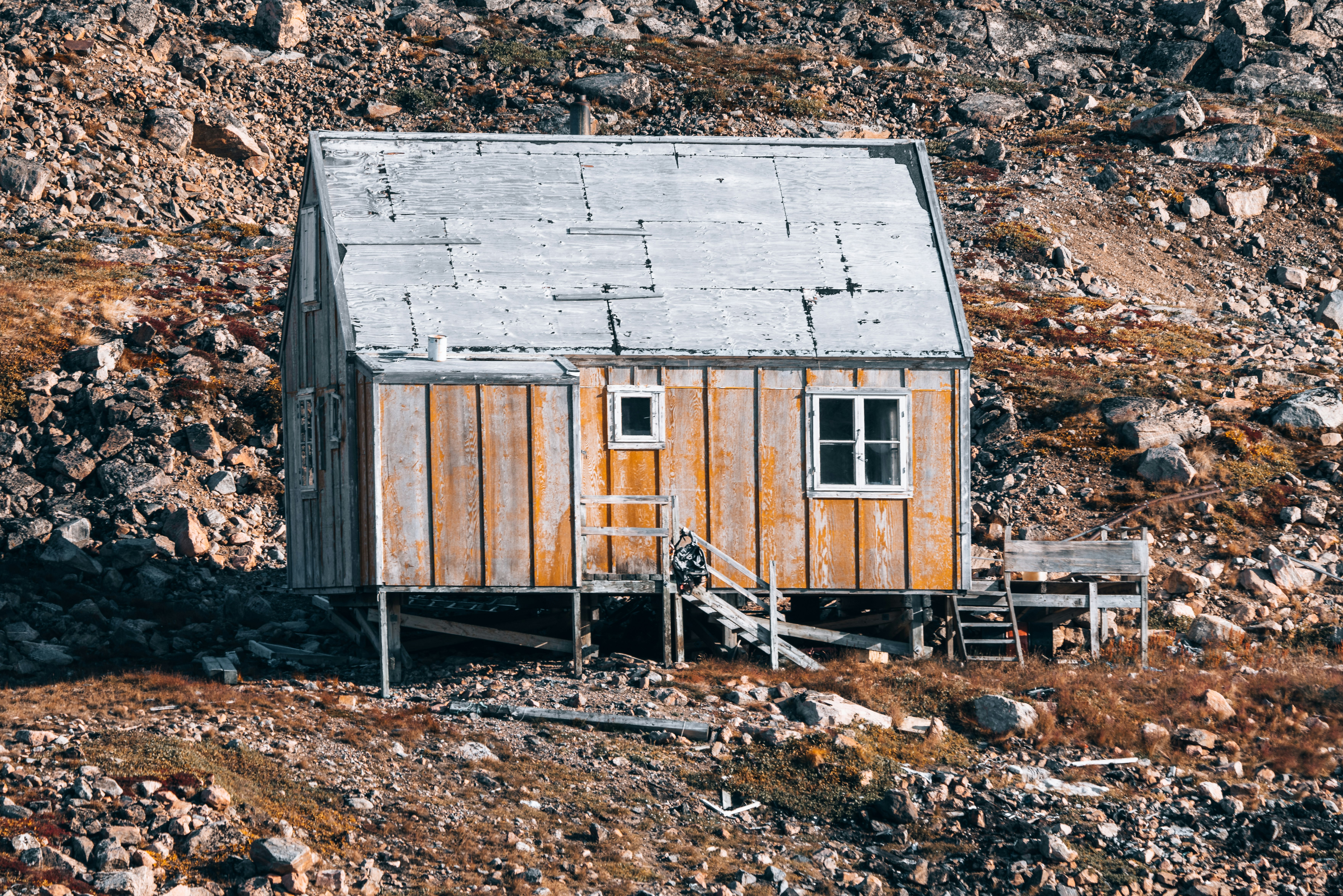 brown wooden house on brown soil